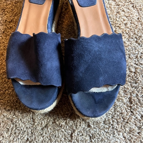 CHLOE Navy Blue Lauren Espadrilles size 38 - Picture 3 of 10